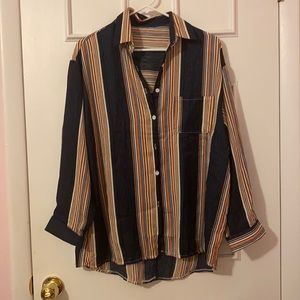 Oversized Shirt with Open Slit back design